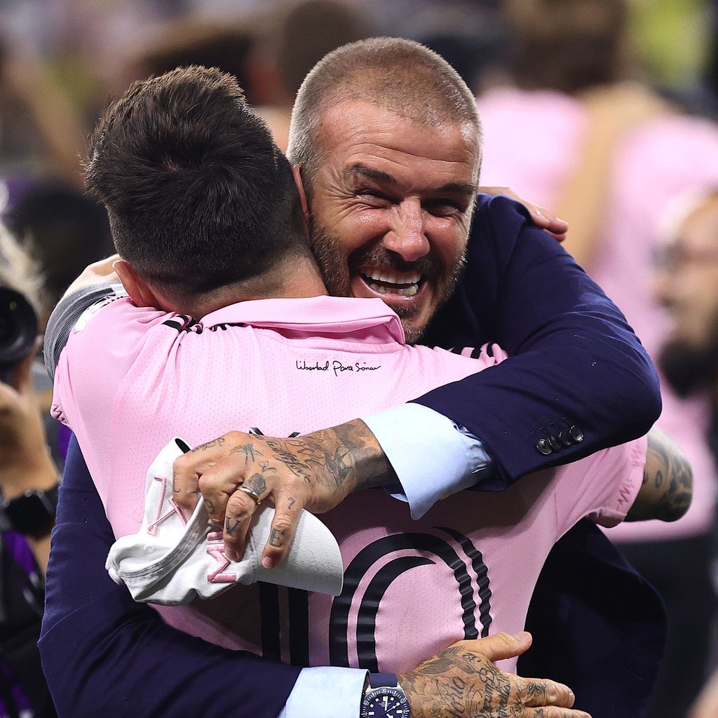 Lionel Messi und David Beckham beim Sieg der Major League