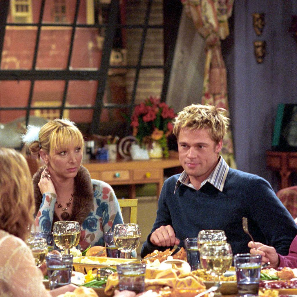 Lisa Kudrow, Brad Pitt und David Schwimmer in "Friends"