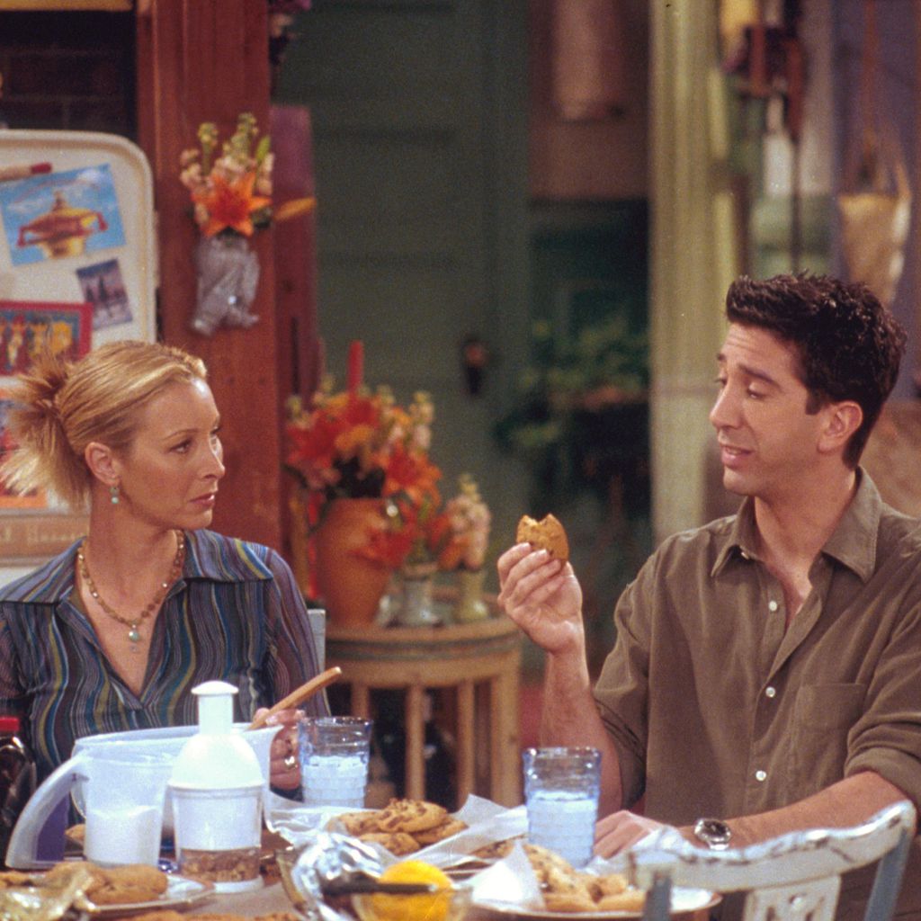 Lisa Kudrow und David Schwimmer am "Friends"-Set