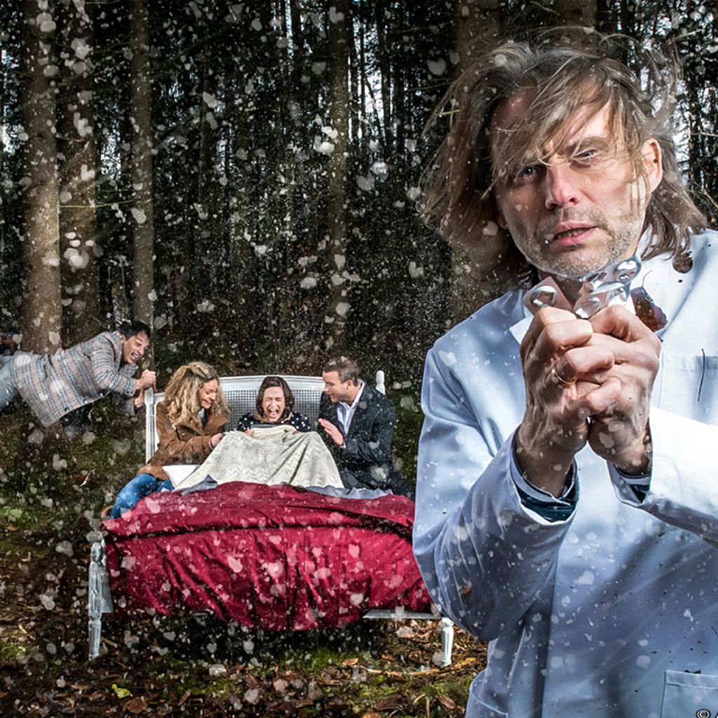 Lorenzo Patané, Léa Wegmann, Uta Kargel, Florian Frowein und Erich Altenkopf bei "Sturm der Liebe"