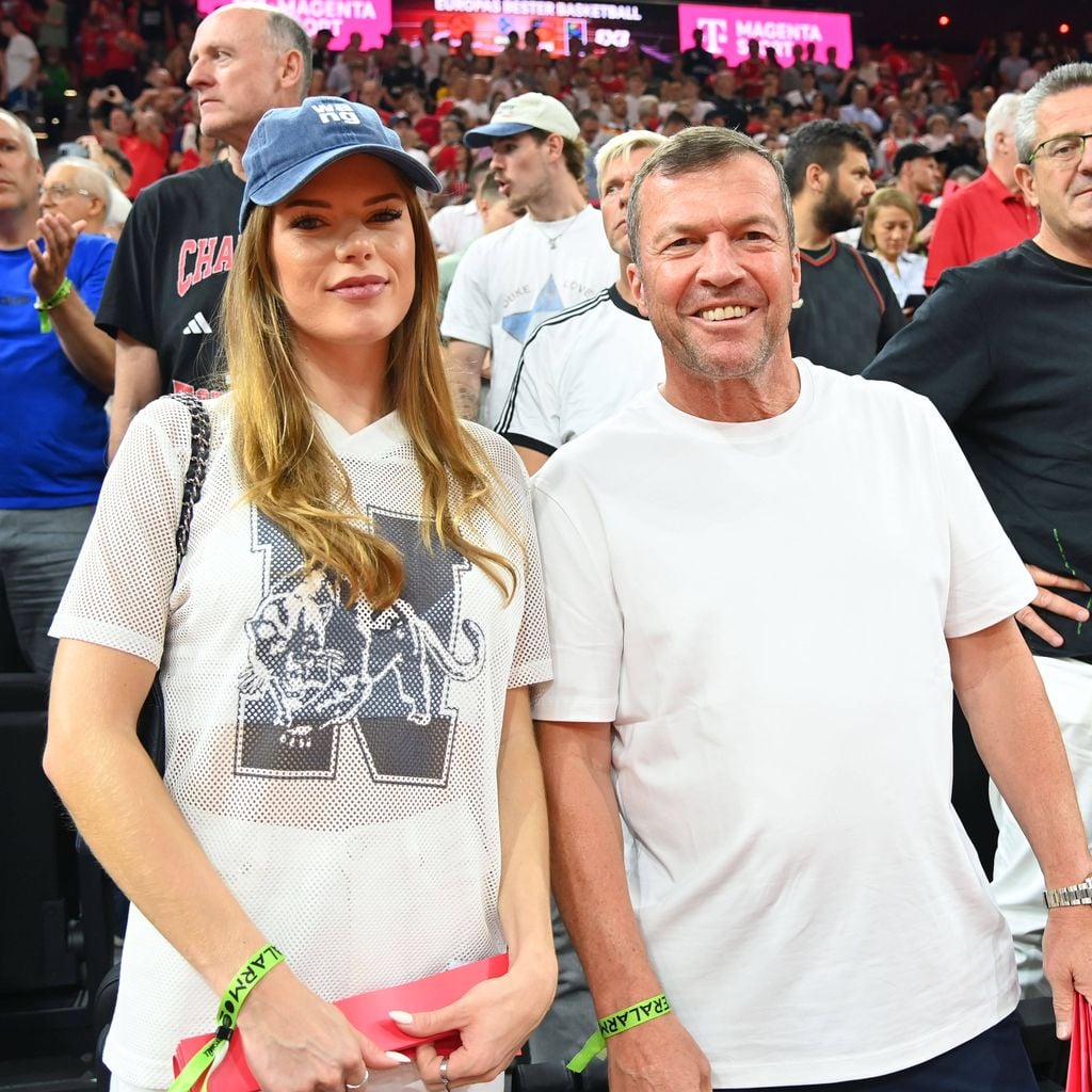 Lothar Matthäus mit Theresa Sommer beim BBL-Play-off-Finale, Juni 2026