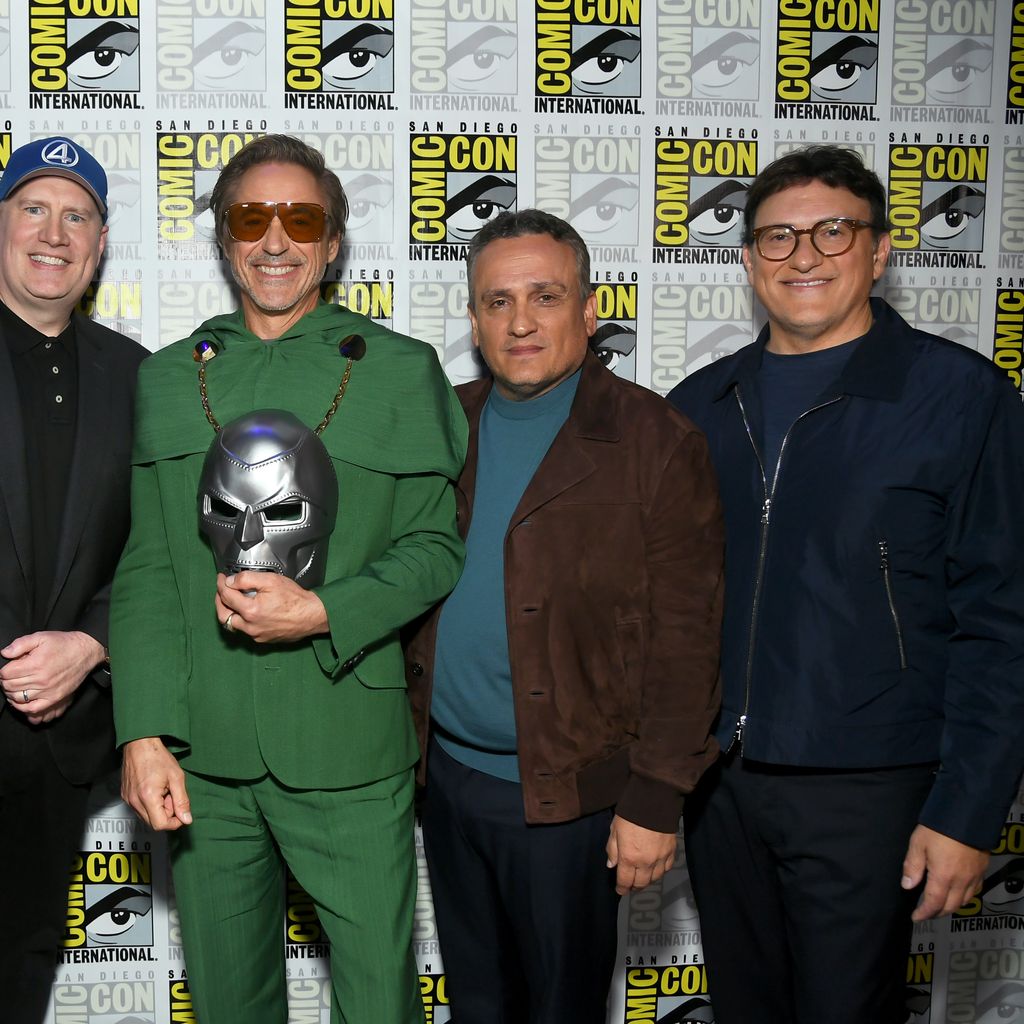 Louis D'Esposito, Kevin Feige, Robert Downey Junior, Joe und Anthony Russo bei der Comic-Con 2024