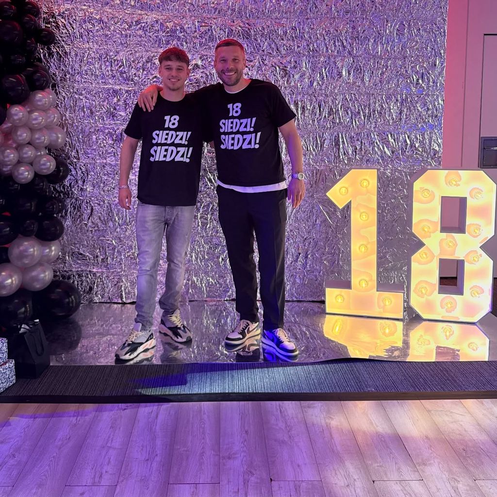 Louis und Papa Lukas Podolski