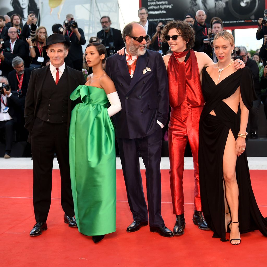 Luca Guadagnino, Taylor Russel, Mark Rylance, Timothée Chalamet und Chloë Sevigny