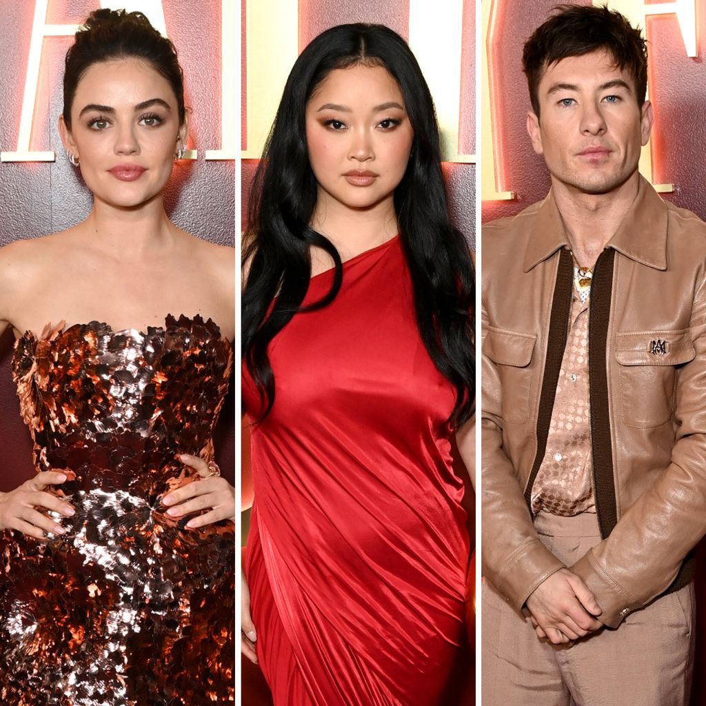 Lucy Hale, Lana Condor mit Barry Keoghan, Collage