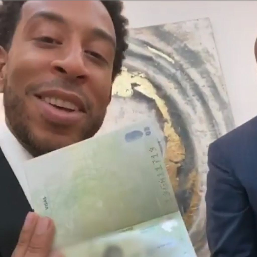 Ludacris mit seinem neuen Pass, Januar 2020