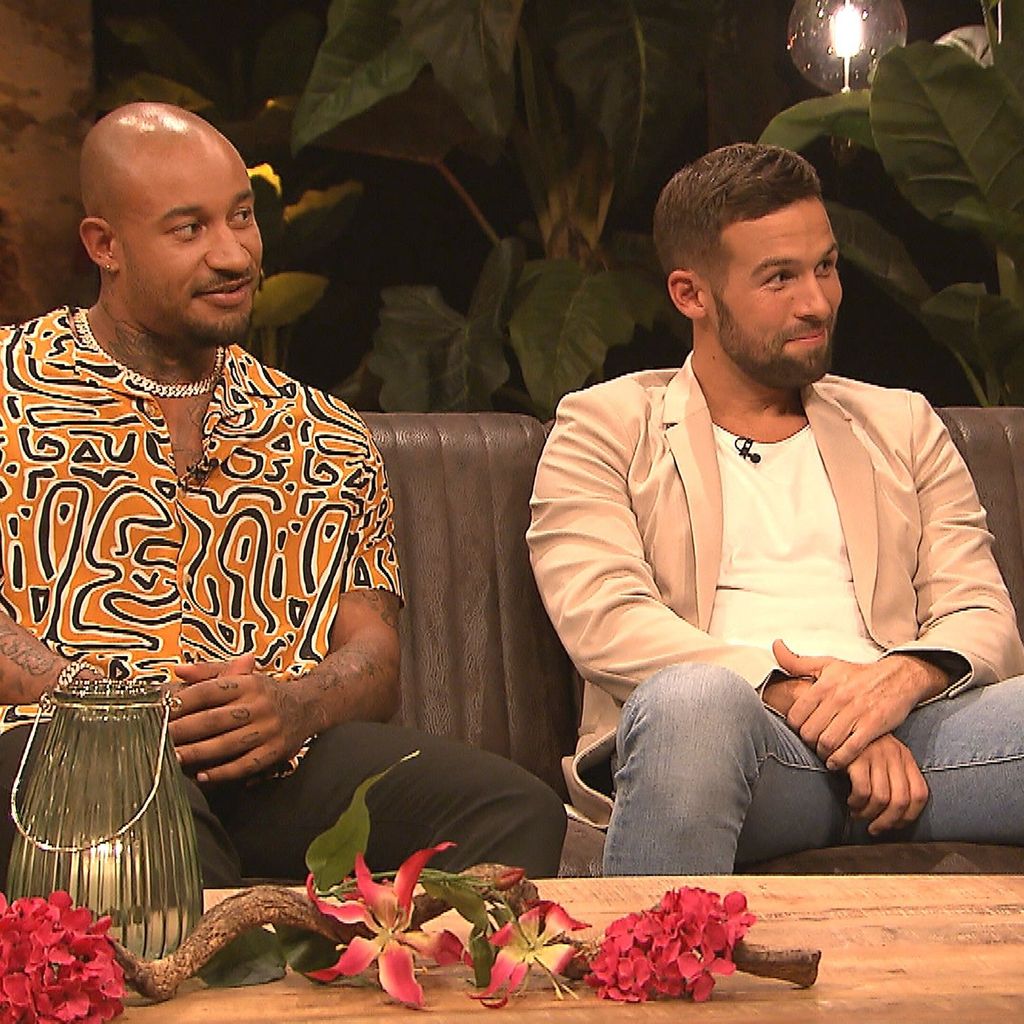 Lukas Baltruschat und Jan Hoffmann beim Bachelorette-Wiedersehen 2022
