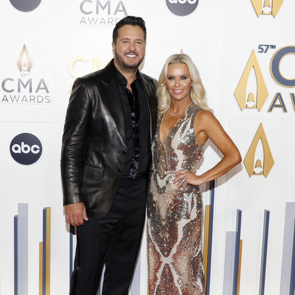 Luke Bryan und seine Frau Caroline im November 2023