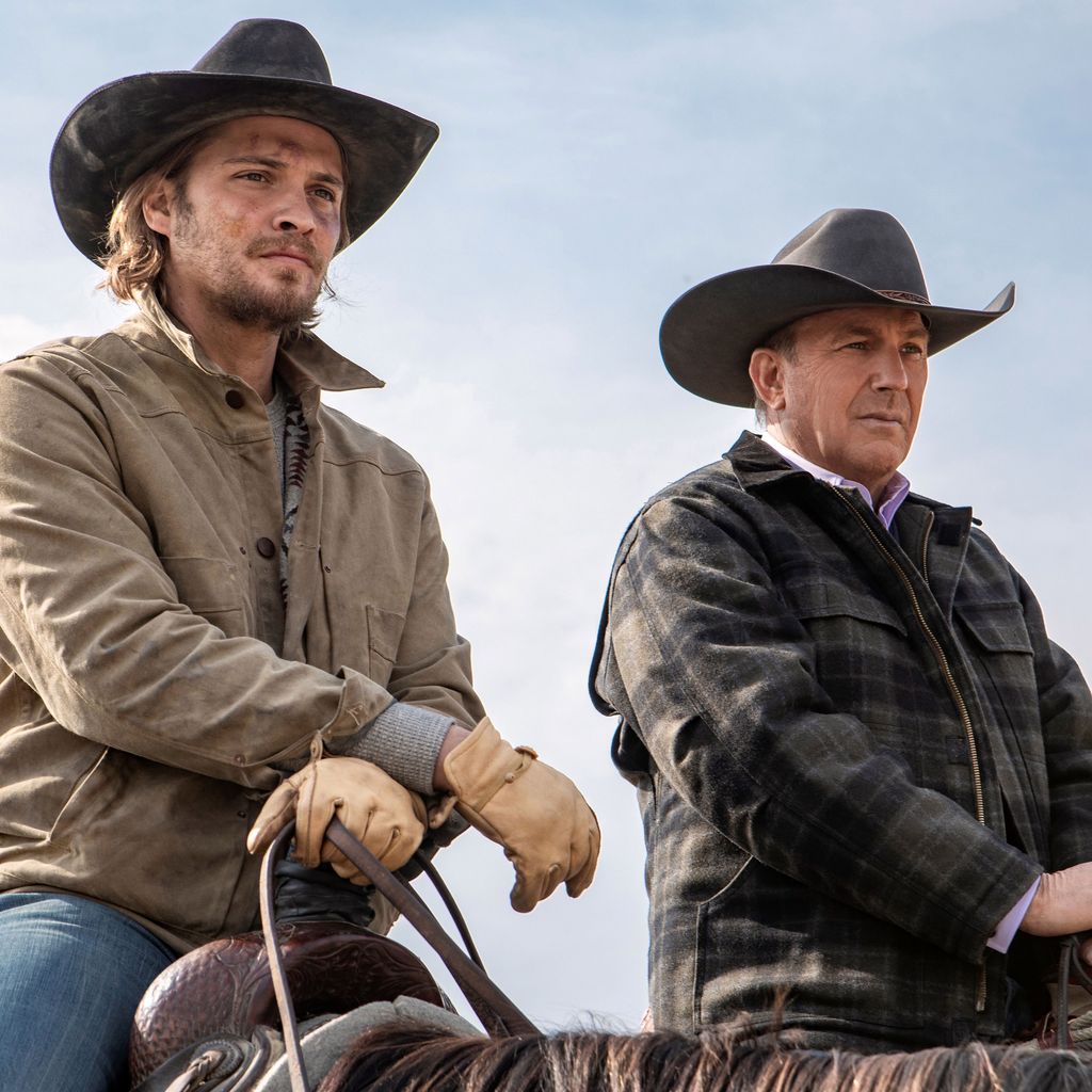 Luke Grimes und Kevin Costner in "Yellowstone"
