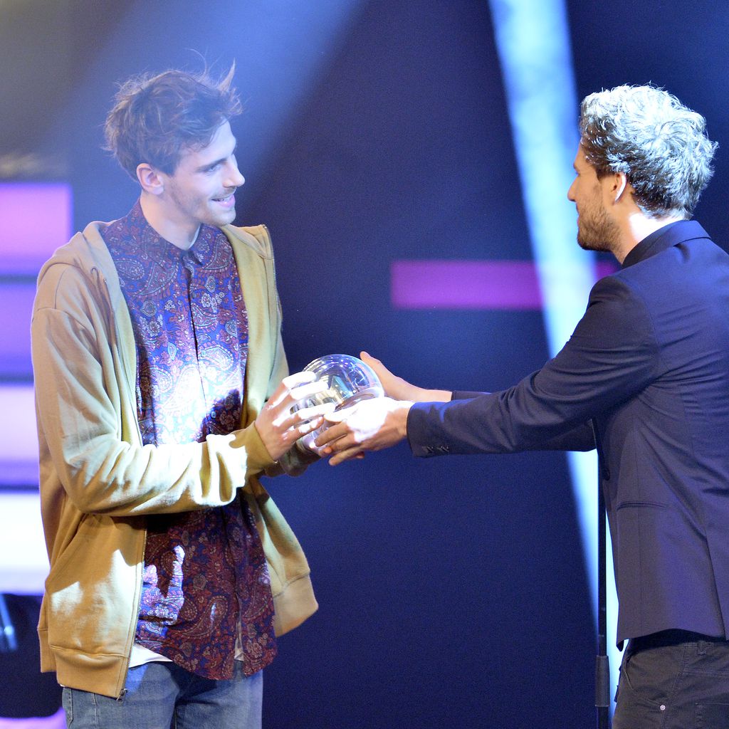 Fynn Kliemann (l.) mit Luke Mockridge bei der 1Live Krone 2018