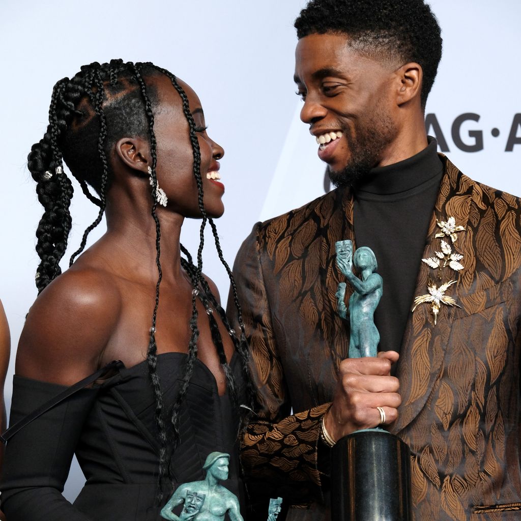Lupita Nyong'o und Chadwick Boseman im Januar 2019