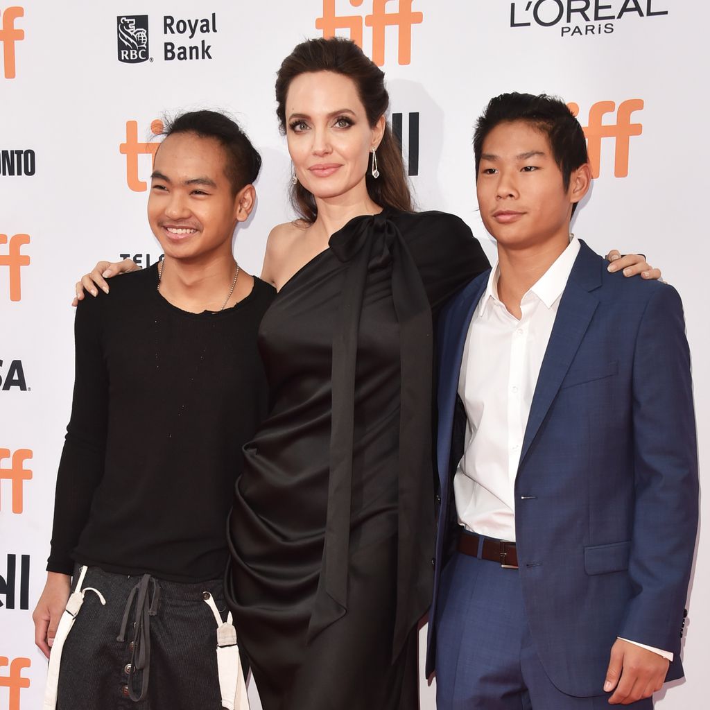 Maddox, Angelina und Pax Jolie-Pitt 2017 in Toronto, Kanada