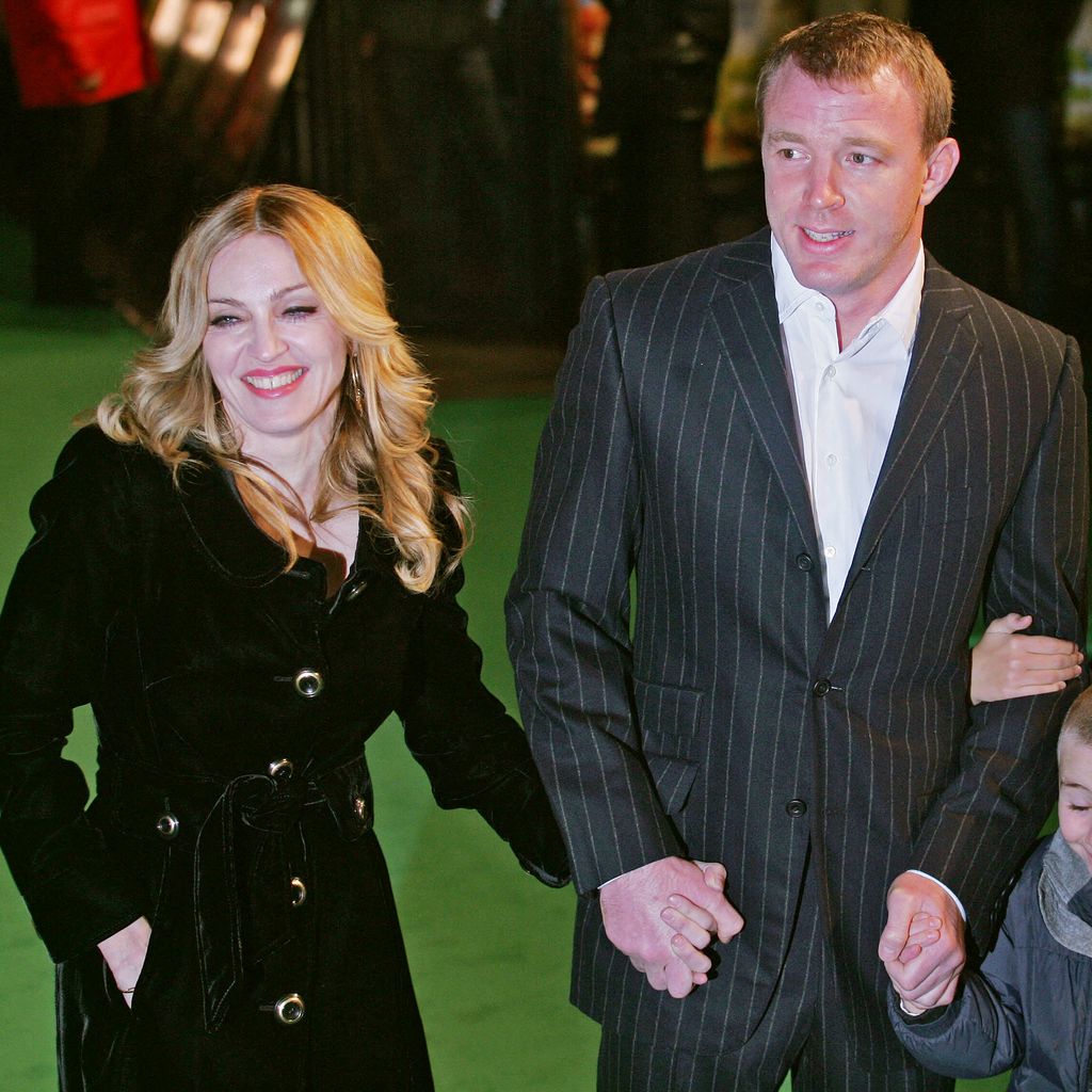 Madonna, Guy Ritchie mit den Kindern Rocco Ritchie und Lourdes Leon