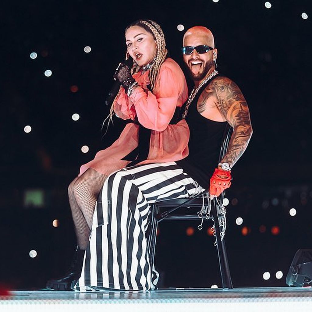 Madonna und Maluma bei einem Konzert in Medellin 2022