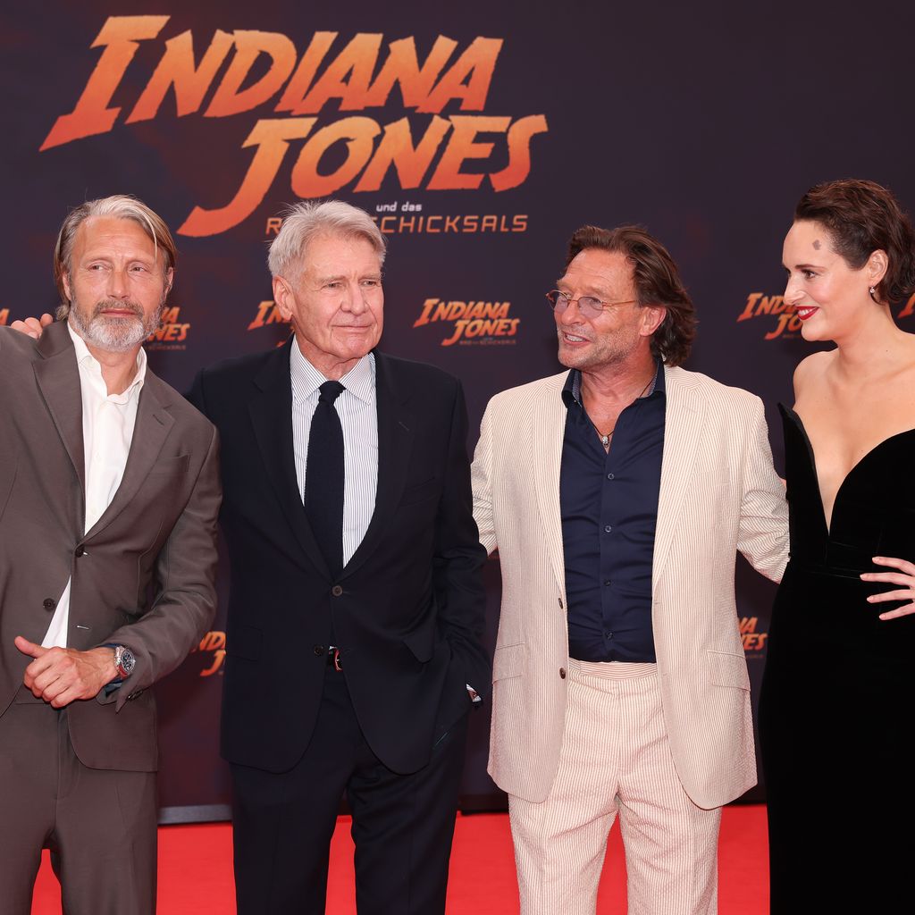Mads Mikkelsen, Harrison Ford, Thomas Kretschmann und Phoebe Waller-Bridge in Berlin