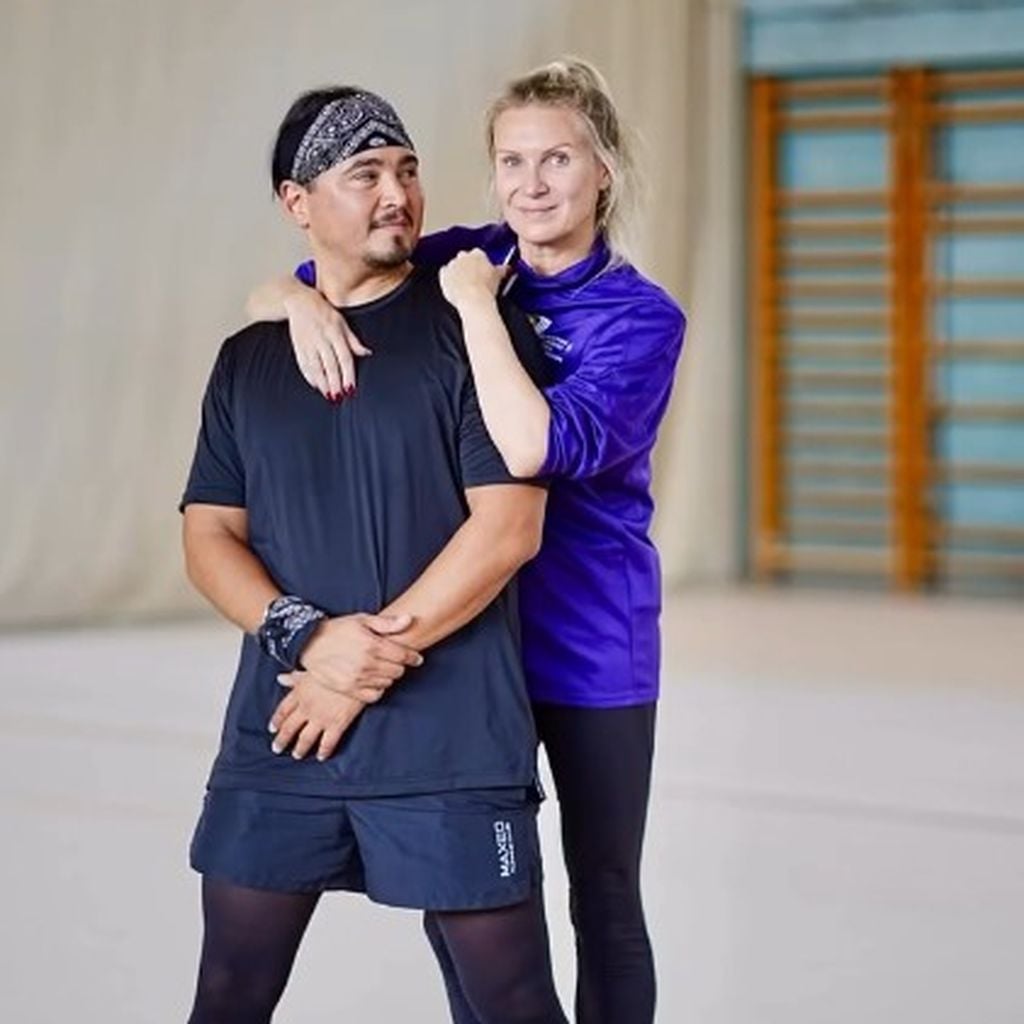 Magdalena Brzeska und Erich Klann im Training