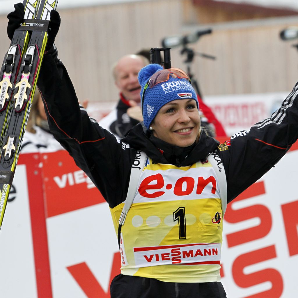 Magdalena Neuner beim Biathlon