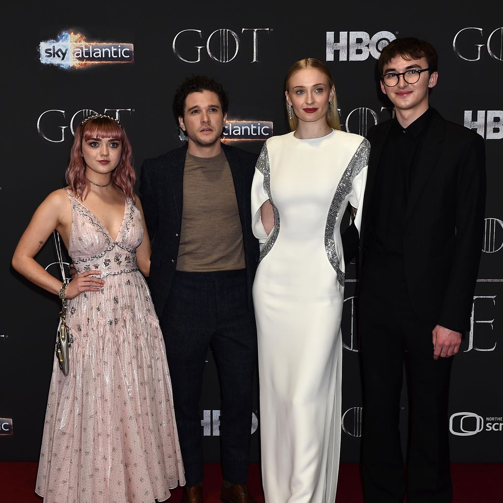 Maisie Williams, Kit Harington, Sophie Turner und Isaac Hempstead-Wright