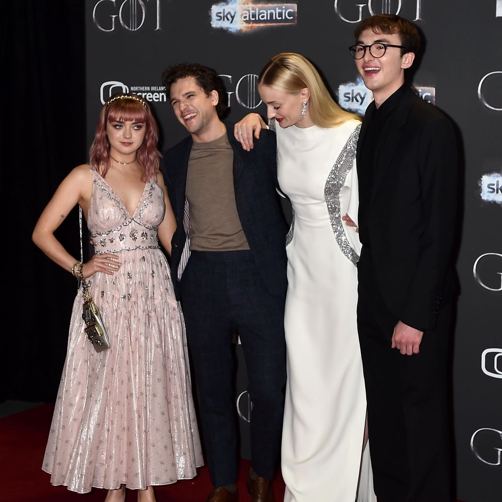 Maisie Williams, Kit Harington, Sophie Turner und Isaac Hempstead-Wright