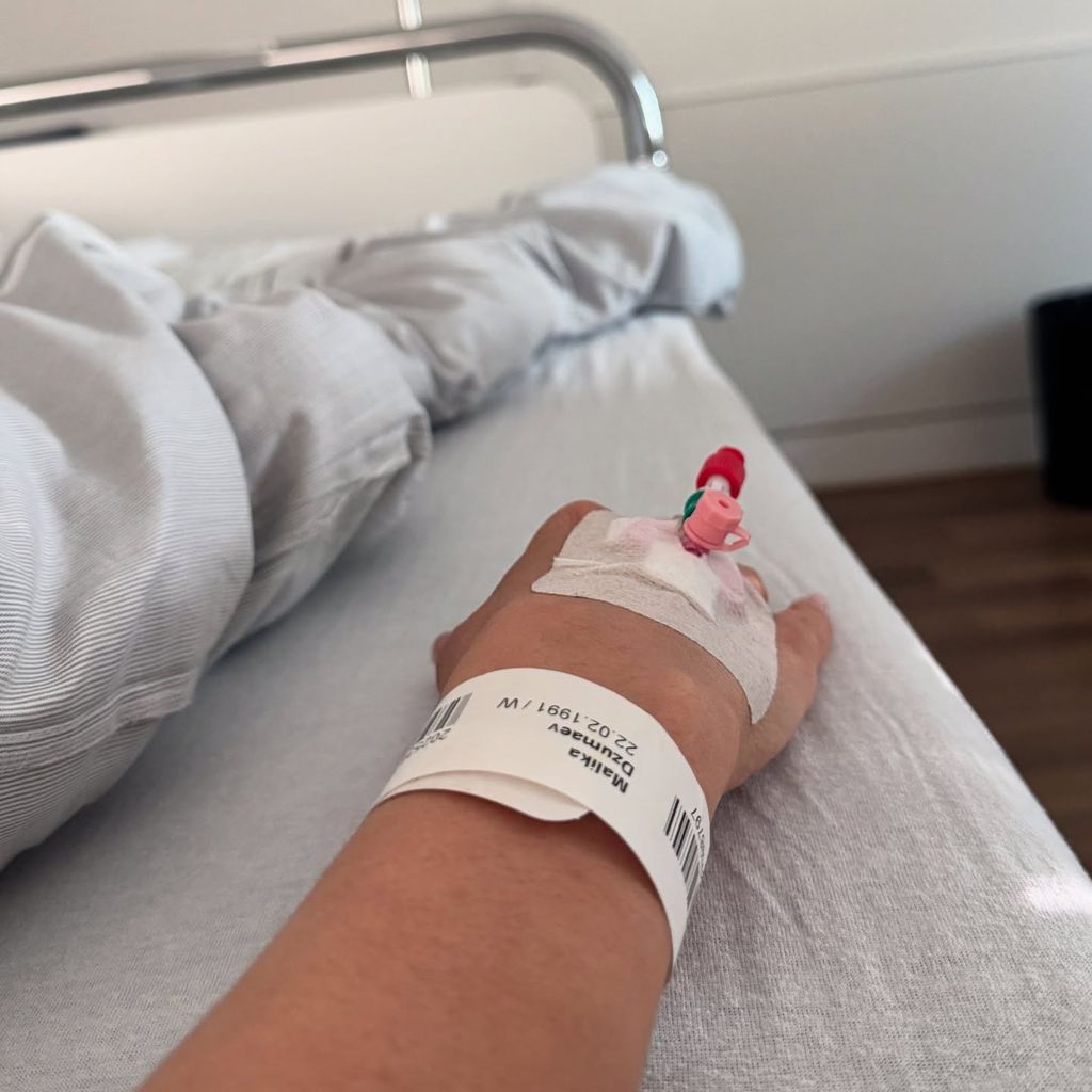 Malika Dzumaev im Krankenhaus, Mai 2025