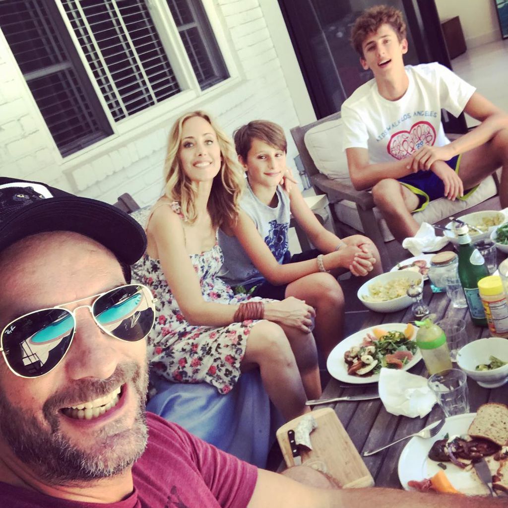 Manu Boyer, Kim Raver und ihre zwei Söhne