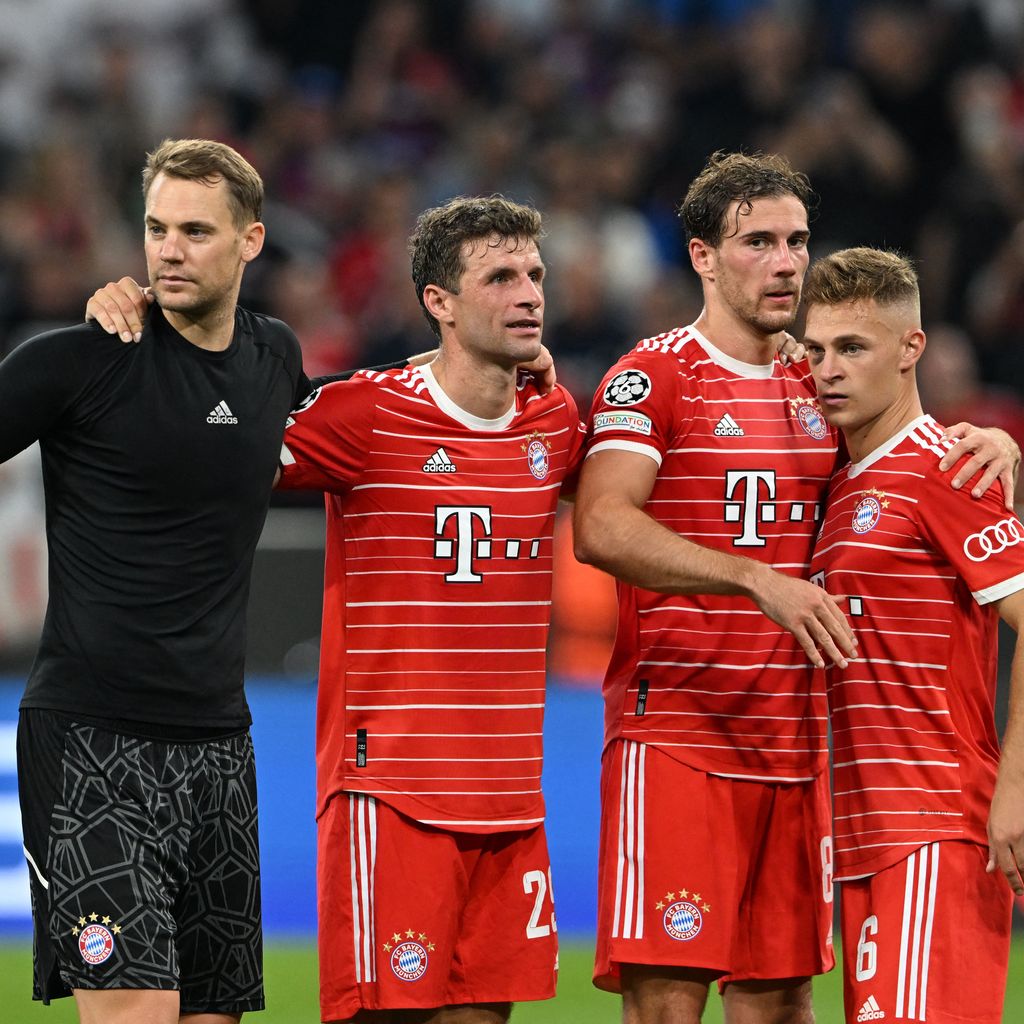 Manuel Neuer, Thomas Müller, Leon Goretzka und Joshua Kimmich, September 2022
