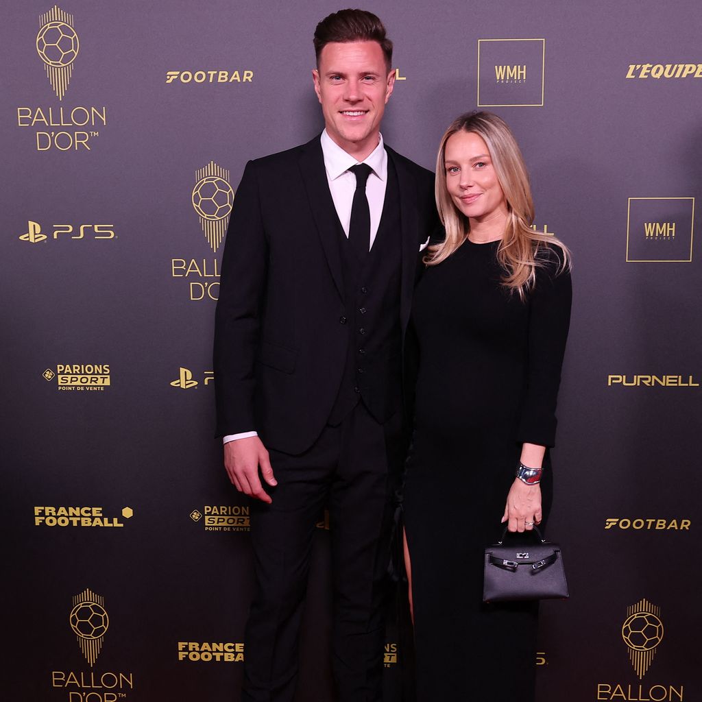 Marc-André ter Stegen und seine Ehefrau Daniela, Oktober 2023