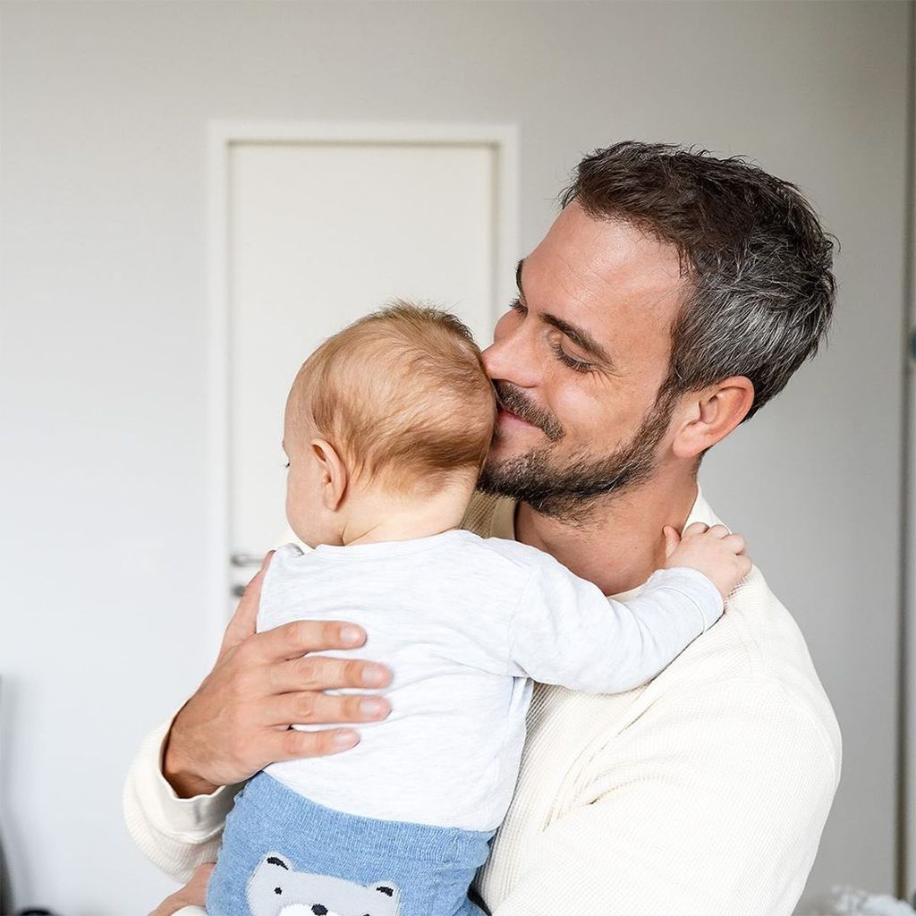 Marc Barthel mit seinem Sohn, März 2020