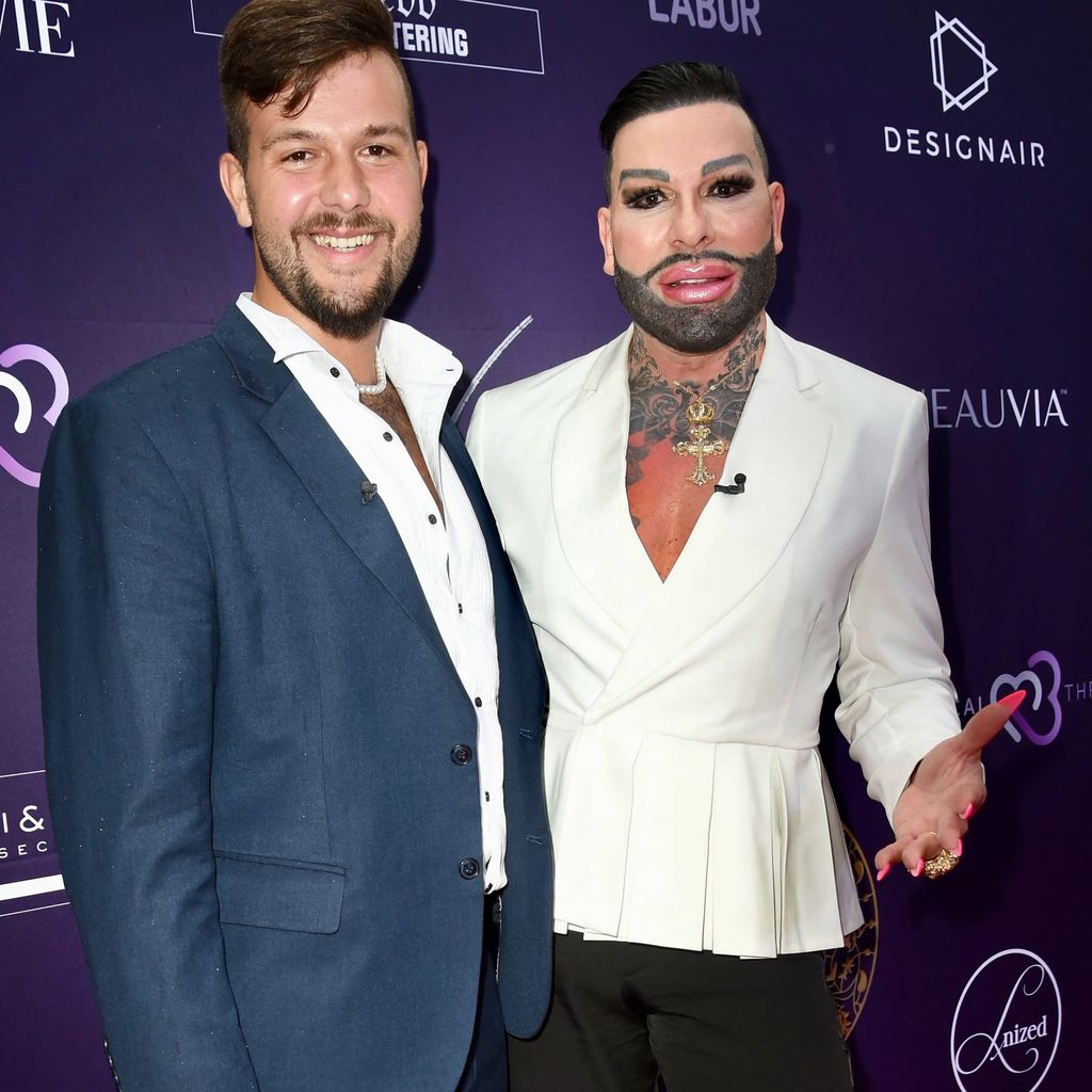 Marc-Eric Lehmann und Harald Glööckler bei der Berliner Fashion Week 2023