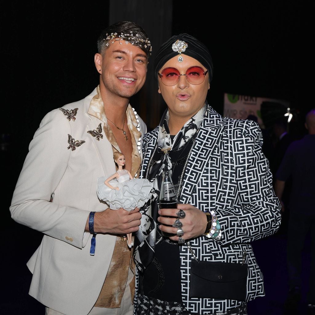 Marcell Damaschke und Julian F.M. Stoeckel bei der After Show Party der Goldenen Henne 2025 in Leipzig