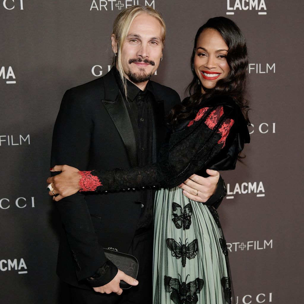 Marco Perego und Zoe Saldana im November 2019