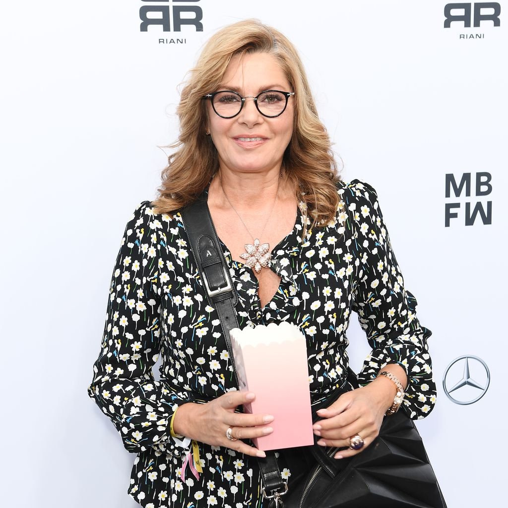Maren Gilzer bei der Show von Riani auf der Berliner Fashion Week im Juli 2018