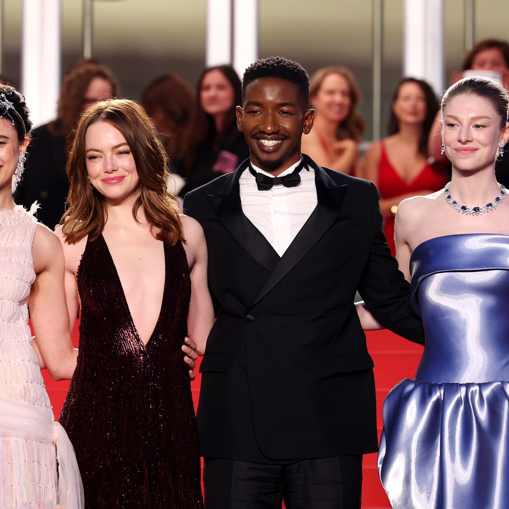 Margaret Qualley, Emma Stone, Mamoudou Athie und Hunter Schafer in Cannes