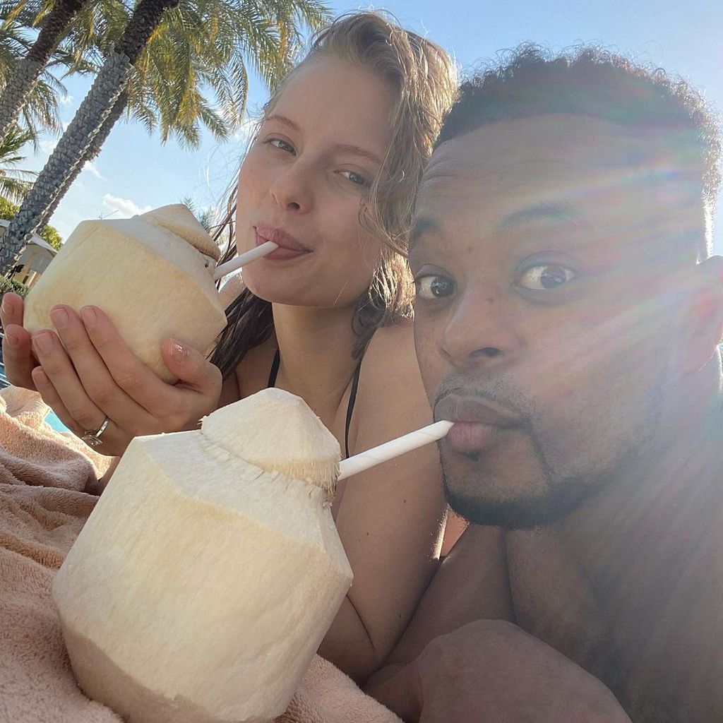 Margaux Alexandra und Patrice Evra im Januar 2021