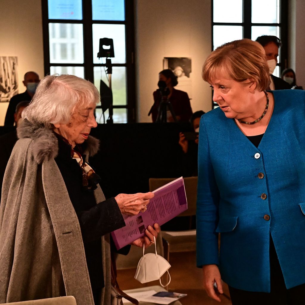Margot Friedländer und Angela Merkel im September 2021