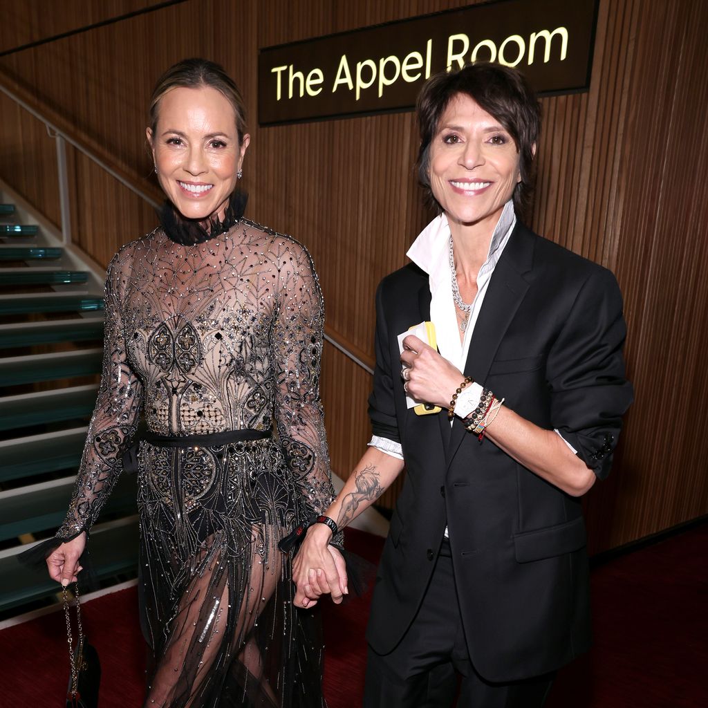 Maria Bello mit ihrer Partnerin Dominique Crenn