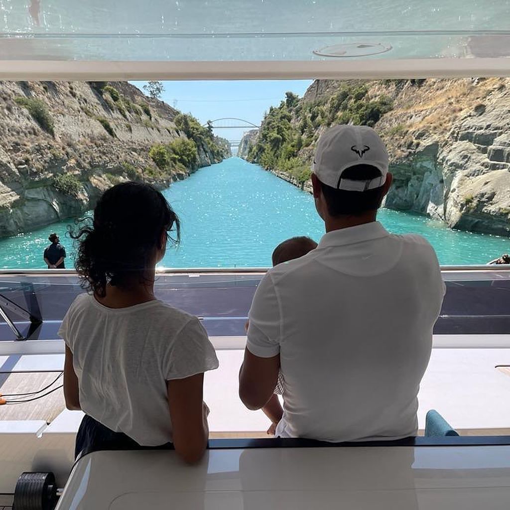 María Francisca Perelló und Rafael Nadal mit ihrem Baby