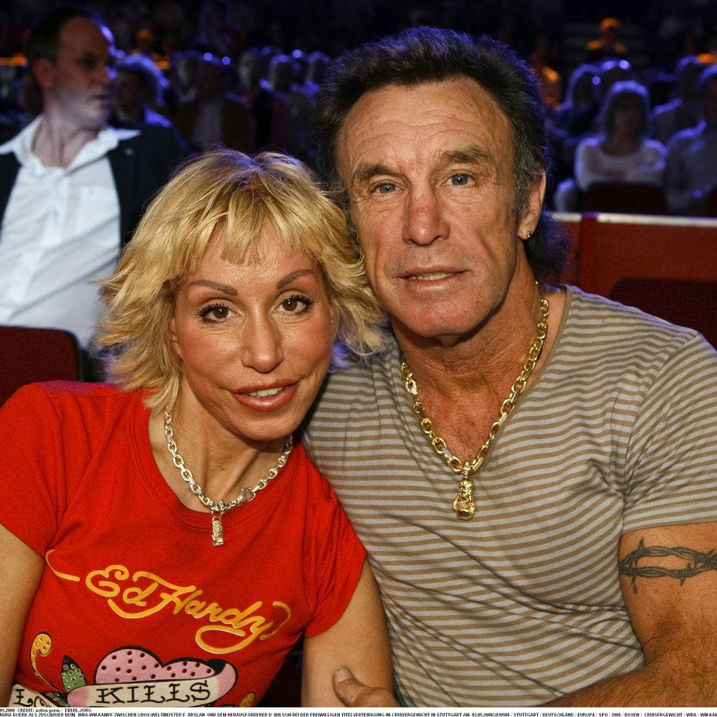 Maria und René Weller bei einem Boxkampf in Stuttgart