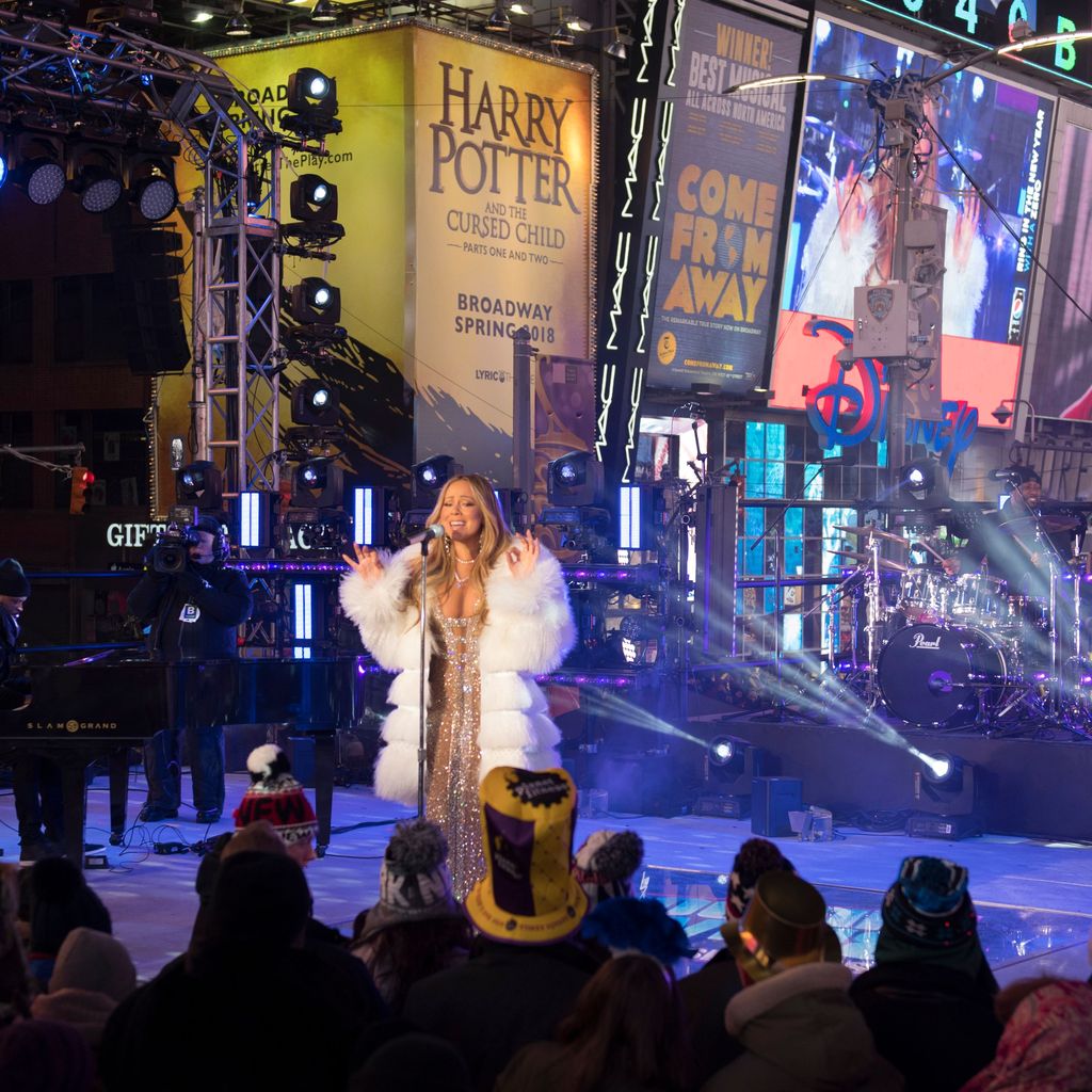 Mariah Carey an Silvester 2017 am Times Square in New York City