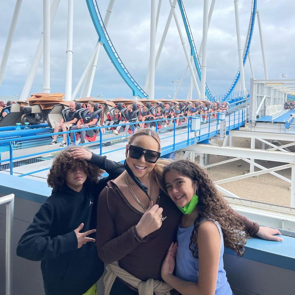 Mariah Carey mit ihren Kindern Moroccan und Monroe im September 2022