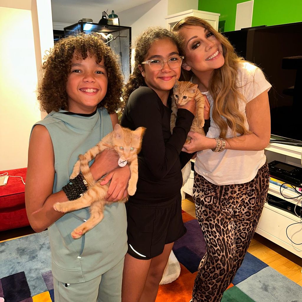 Mariah Carey mit ihren Zwillingen Monroe und Moroccan, September 2023