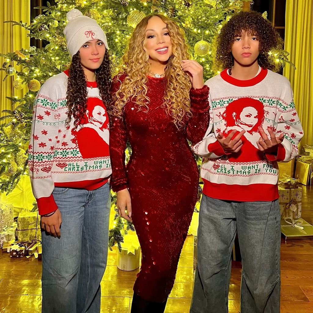 Mariah Carey mit ihren Zwillingen Monroe und Moroccan, Dezember 2025