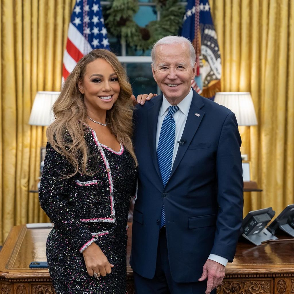 Mariah Carey und Joe Biden, Dezember 2023