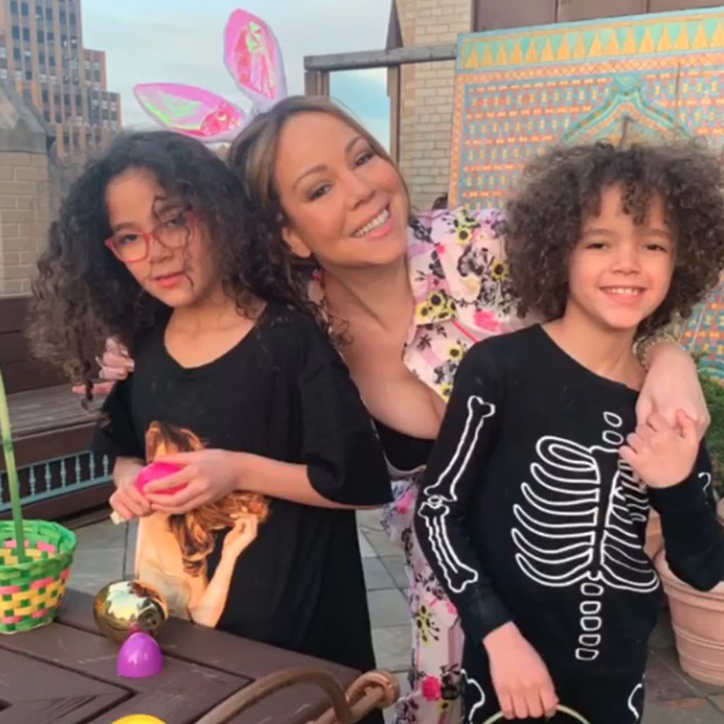 Mariah Carey und ihre Kids Morrocan und Monroe an Ostern 2020