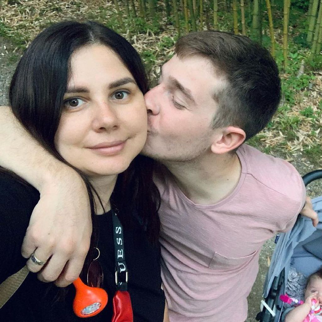 Marina Balmasheva mit Mann Vladimir und Töchterchen Olga