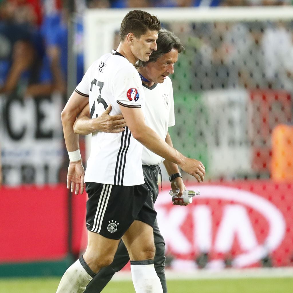 Mario Gomez beim Deutschlandspiel gegen Italien bei der Fussball-EM 2016