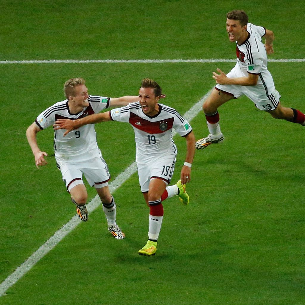 André Schürrle, Mario Götze und Thomas Müller im WM-Finale 2014