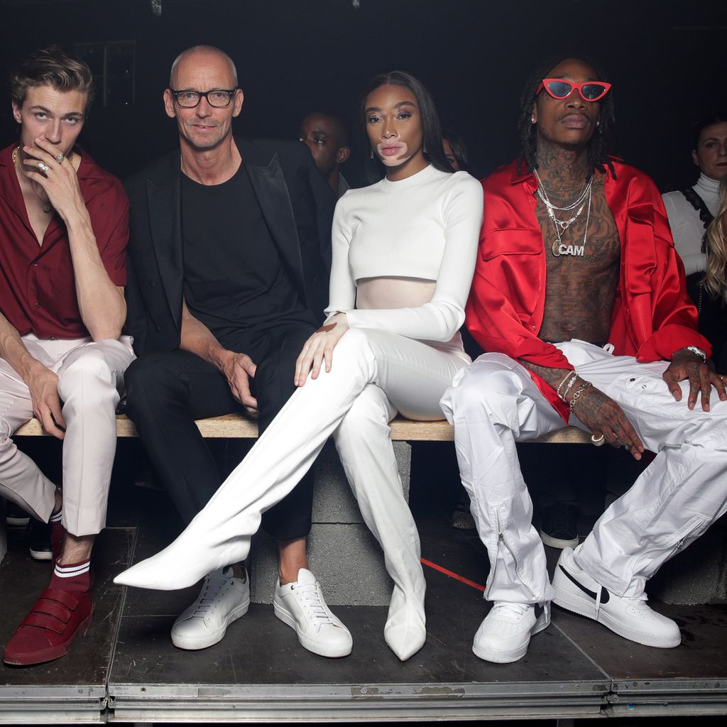 Mark Langer, Lucky Blue, Ingo Wilts, Winnie Harlow und Wiz Khalifa bei der Berlin Fashion Week