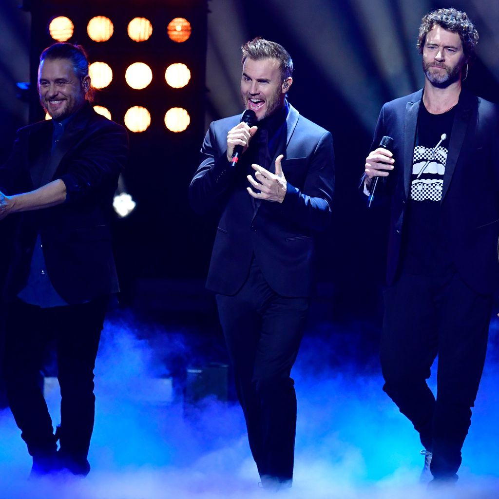 Mark Owen, Gary Barlow und Howard Donald von Take That, 2018
