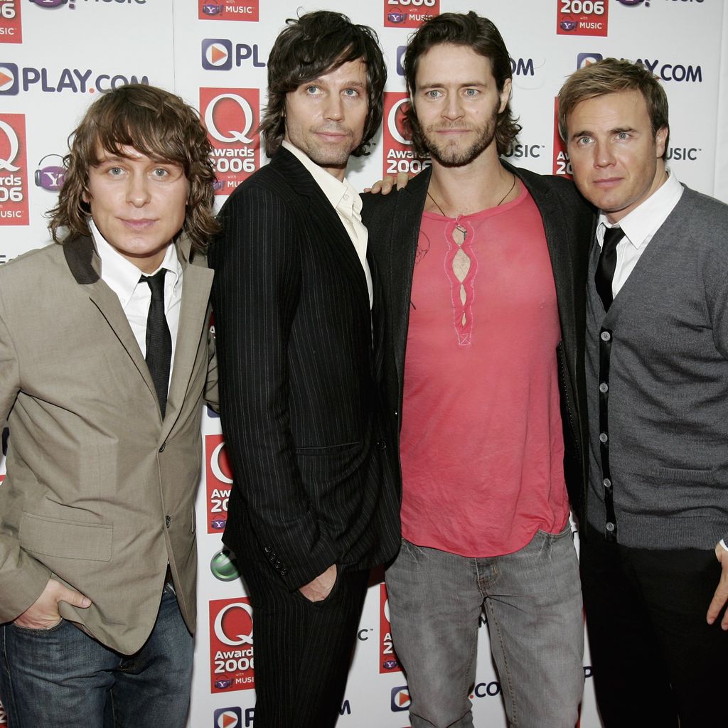 Die Band Take That (Mark Owen, Jason Orange, Howard Donald und Gary Barlow?